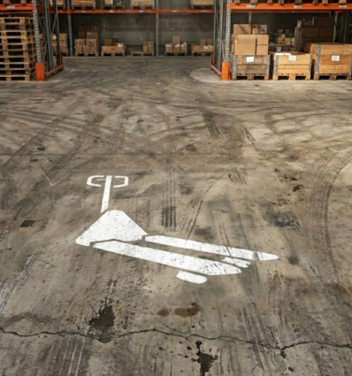 Pochoir Transpalette pour entrepôt