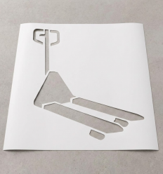 Pochoir Transpalette pvc souple