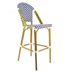 Chaise haute de bar en textilène