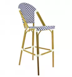 Chaise de bar empilable en textilène