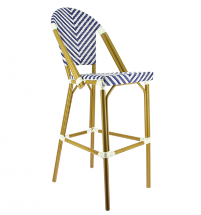 Chaise haute de bar en textilène