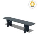 Photo : Banquette Design Plastique Recyclé Gris - Sans
