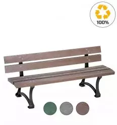 Banc urbain en plastique recyclé