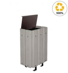 corbeille marron avec couvercle