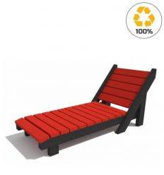 Chaise longue bain de soleil rouge