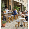 Tabouret de bar sur terrasse extérieure