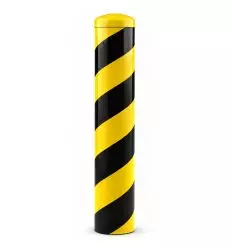 Poteau acier noir et jaune
