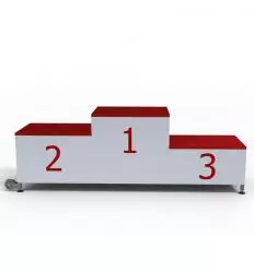 Podium de sport Mobile et Réglable 3 places Acier