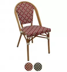 Chaise bistrot en aluminium et textilène
