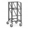 Chariot antistatique 250kg 3 plateaux armature ouverture