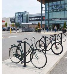 Appui vélo rond en acier