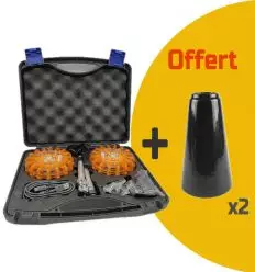 Valise de balises lumineuses LED