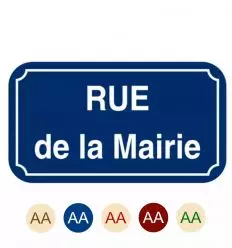 Plaque de rue en aluminium