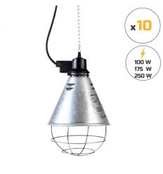 Support pour lampe chauffante avec interrupteur sur base