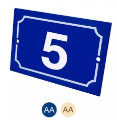 Plaque de numéro de rue plate