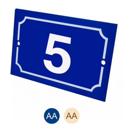 Plaque de numéro de rue plate