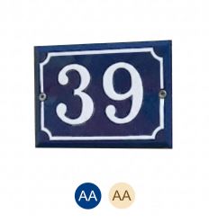 Plaque de numéro de rue émaillée
