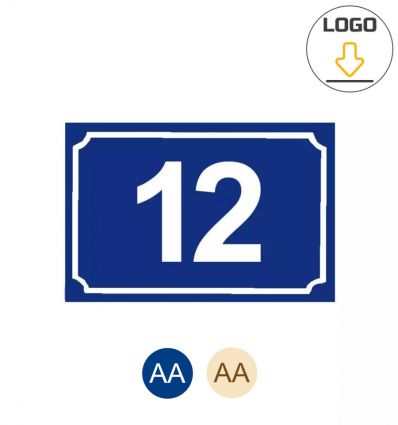 Plaque de Numéro de Rue en Plexiglass Arial Bold