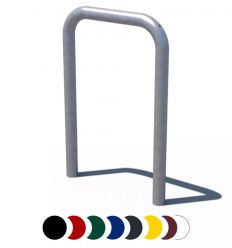 Support de Vélo Acier en forme d'arceau noir avec plaque