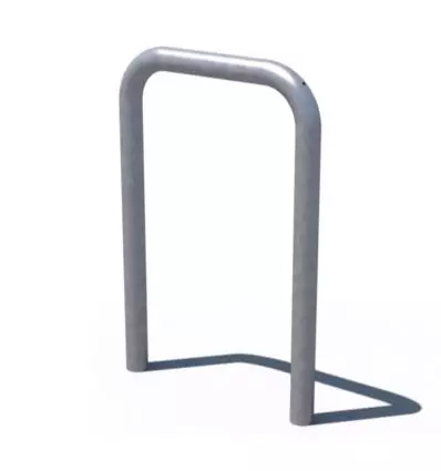 Support de Vélo Acier en forme d'arceau noir avec plaque