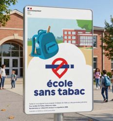 Panneau Ecole Sans Tabac en situation