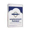 Photo : Panneau Emplacement Fumeur Aluminium composite - 210 x 297 mm