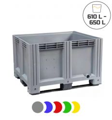 Caisse palette plastique pleine 1200 x 1000 mm