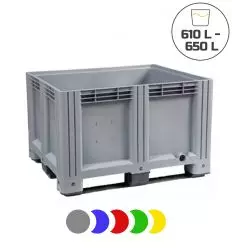 Caisse palette plastique pleine 1200 x 1000 mm