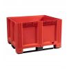 Caisse palette 3 semelles rouge 