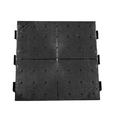 Sol modulable noir perforé