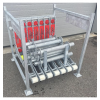 Barrière anti voiture bélier avec rack stockage