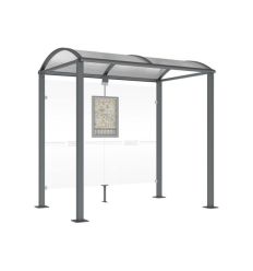 Abribus voûte pour collectivité 2520 mm sans bardage