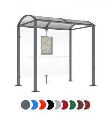 Abribus voûte pour collectivité 2520 mm 10 coloris