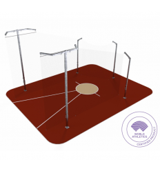 Cage de lancer de disque pour compétition