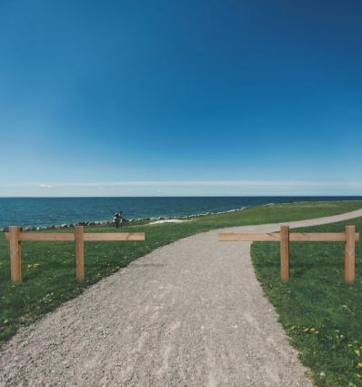 Barrière forestière coulissante double mise en situation