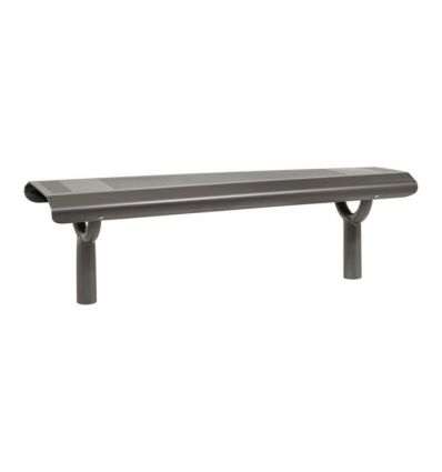 Banquette en acier pour abri de bus Gris procity