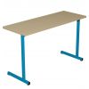 Table scolaire duo stratifié chant polyuréthane - T4, T5, T6 - bleu ral 5015