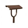 Banc Assis Debout en acier 1 pied Brun chocolat