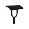 Banc Assis Debout en acier 1 pied Noir foncé