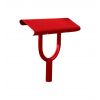 Banc Assis Debout en acier 1 pied Rouge signalisation