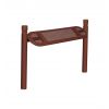 Banc Assis Debout en acier 2 pieds Aspect Corten