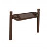 Banc Assis Debout en acier Brun chocolat