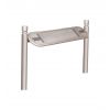 Banc Assis Debout en acier 2 pieds Gris soie