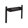 Banc Assis Debout en acier 2 pieds Noir foncé