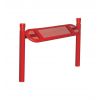Banc Assis Debout en acier 2 pieds Rouge signalisation
