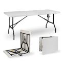 Photo : Table blanche pliante en valise rectangulaire 183 x 76 cm