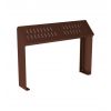 Banc Assis Debout en acier Brun chocolat