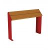 Banc Assis Debout Rouge pourpre et lasuré chêne clair