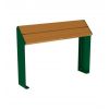 Banc Assis Debout Vert mousse et lasuré chêne clair