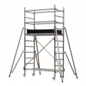 Photo : Échafaudage économique roulant en aluminium - Hauteur de travail de 3,90 à 6,90m 3,90 m